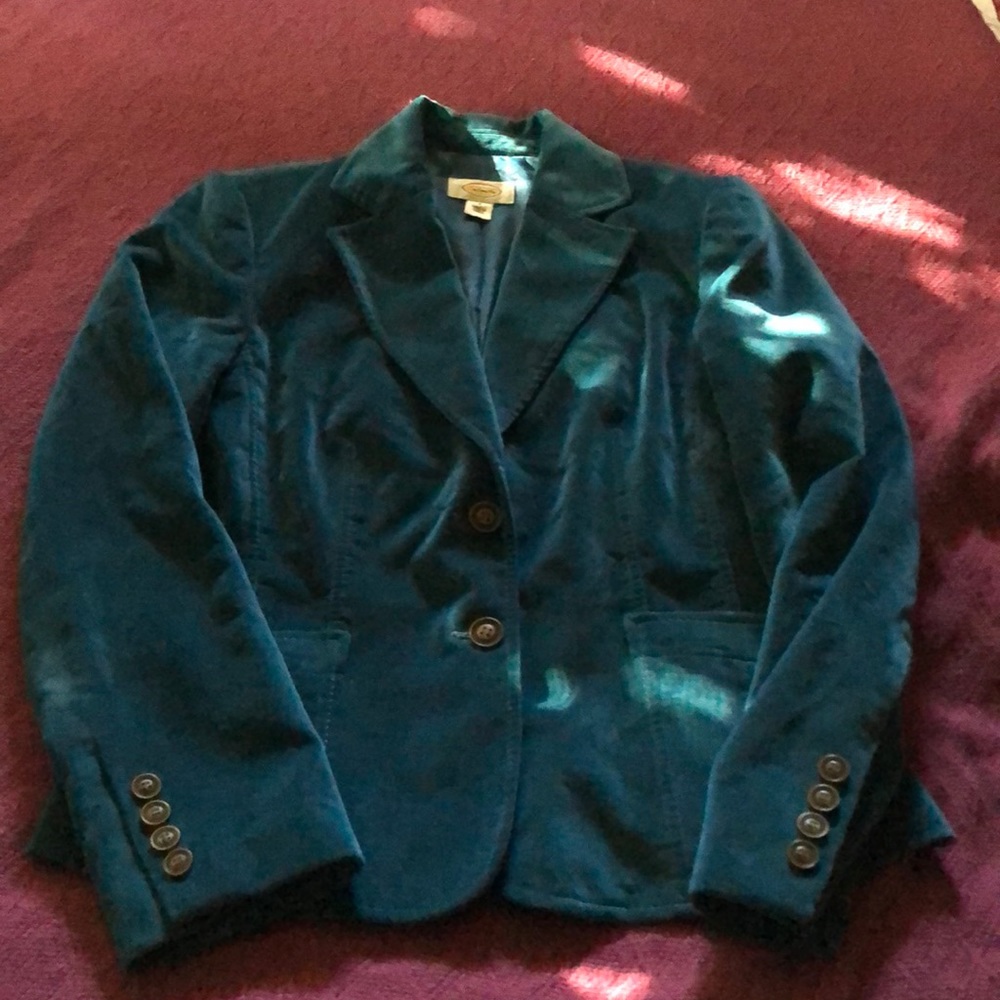 Velvet teal Talbots blazer size 6